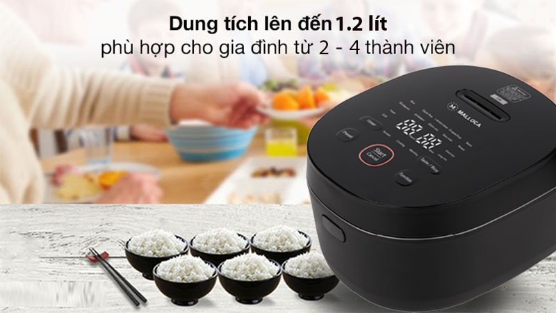 Dung tích của Nồi cơm điện cao tần Malloca MRC-IH01E