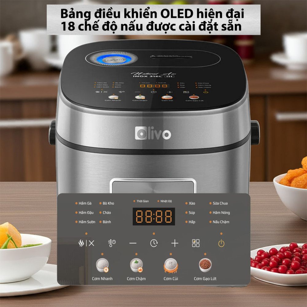 Nồi cơm điện cao tần Olivo RC900IH 1.5L  - Hàng chính hãng