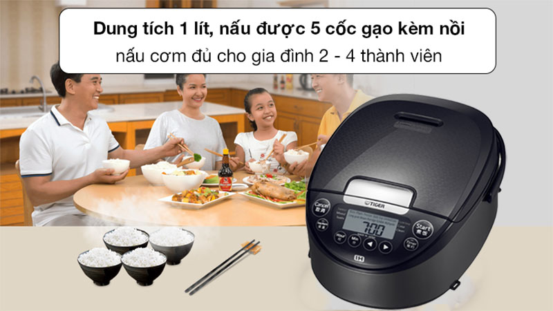Nồi cơm điện cao tần Tiger JPW-G10W - Hàng chính hãng