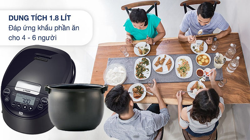 Nồi cơm điện cao tần Tiger JPW-H18V - Hàng chính hãng