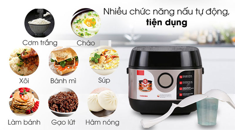 Nồi cơm điện cao tần Toshiba RC-10IX1PV - Hàng chính hãng