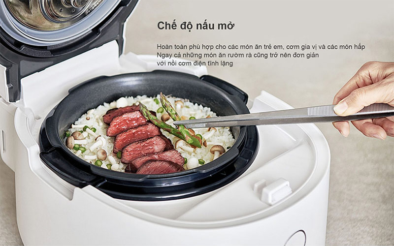 Chế độ nấu mở của Nồi cơm điện cao tần áp suất kép Cuckoo CRP-NHTR1010FGW/FB/FP