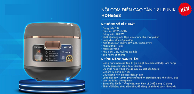 Nồi có nhiều tính năng thông minh, nổi bật chắc chắn làm hài lòng bạn