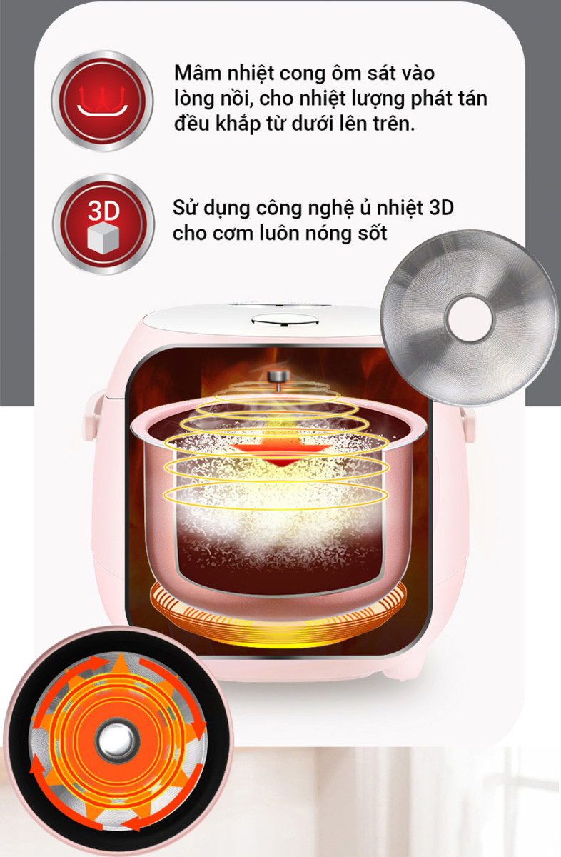 Nồi cơm điện nắp gài Kalpen R1 - Hàng chính hãng