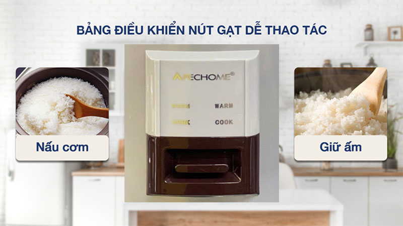 Nồi cơm điện nắp gài Apechome APH-160Y - Hàng chính hãng