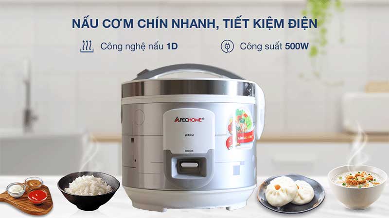 Nồi cơm điện nắp gài Apechome APH-RC12Y - Hàng chính hãng