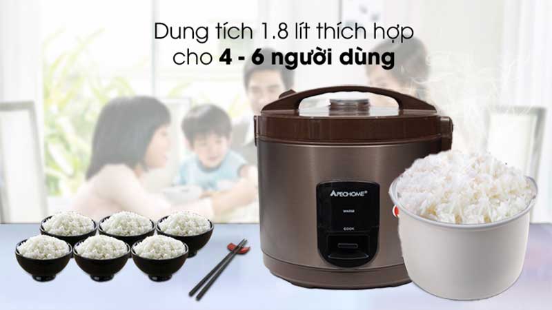 Nồi cơm điện nắp gài Apechome APH-RC180Y - Hàng chính hãng