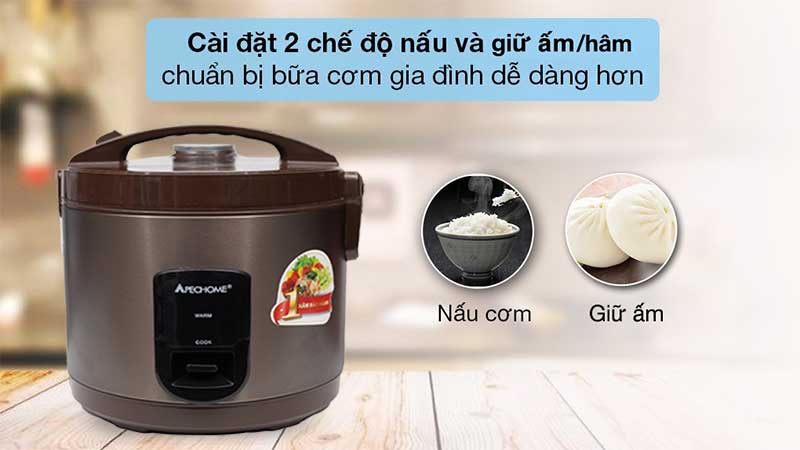 Nồi cơm điện nắp gài Apechome APH-RC180Y - Hàng chính hãng