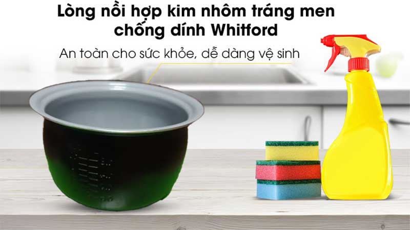 Nồi cơm điện nắp gài Arber NCD1.8LGOLD - Hàng chính hãng