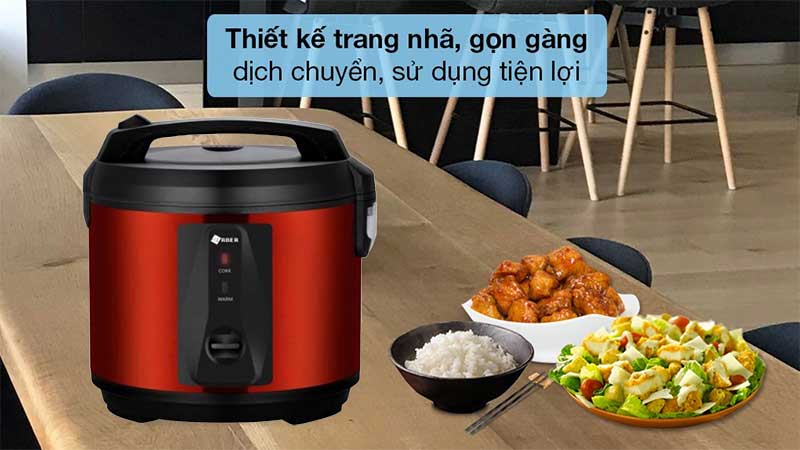 Nồi cơm điện nắp gài Arber NCD1.8LRED - Hàng chính hãng