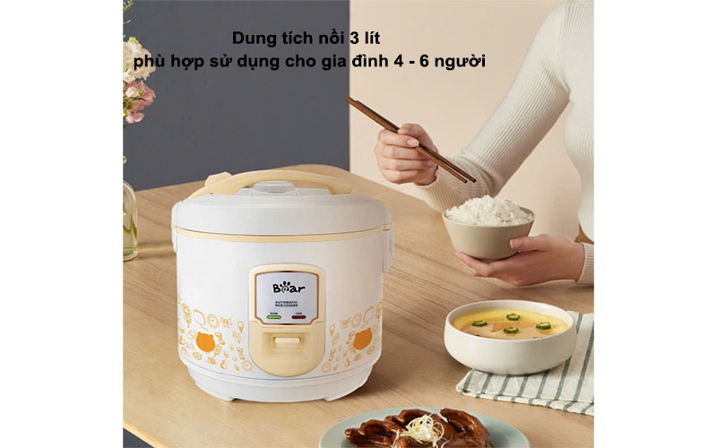 Nồi cơm điện nắp gài Bear SB-NC30C - Hàng chính hãng