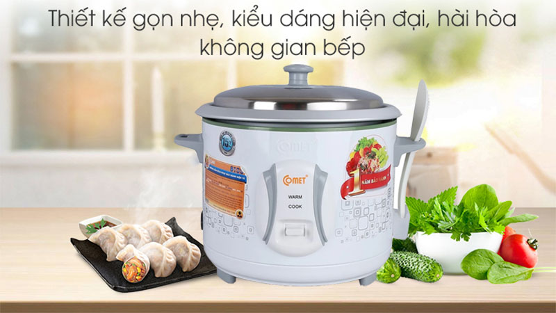 Nồi cơm điện nắp rời Comet CM8021 - Hàng chính hãng