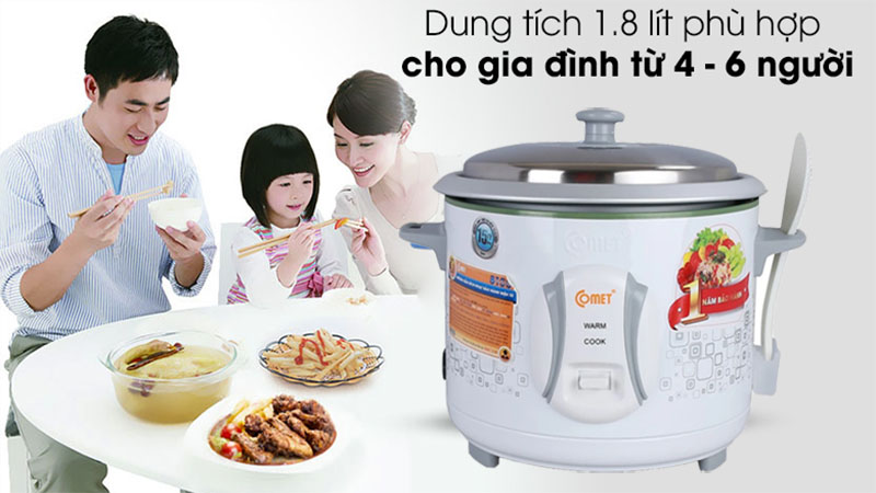 Nồi cơm điện nắp rời Comet CM8021 - Hàng chính hãng