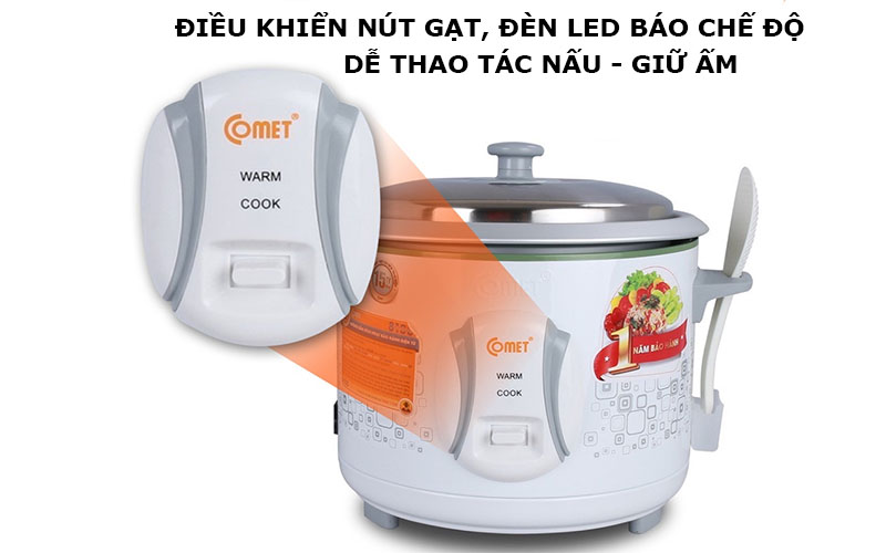 Nồi cơm điện nắp rời Comet CM8021 - Hàng chính hãng
