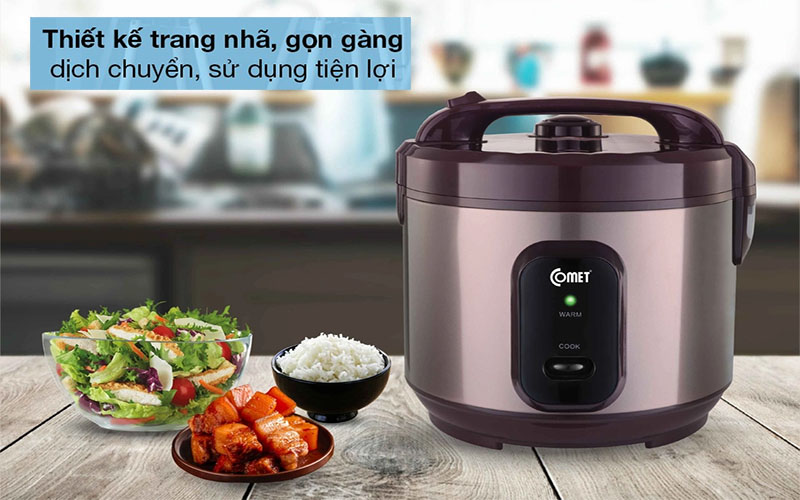 Nồi cơm điện nắp gài Comet CM8068 - Hàng chính hãng