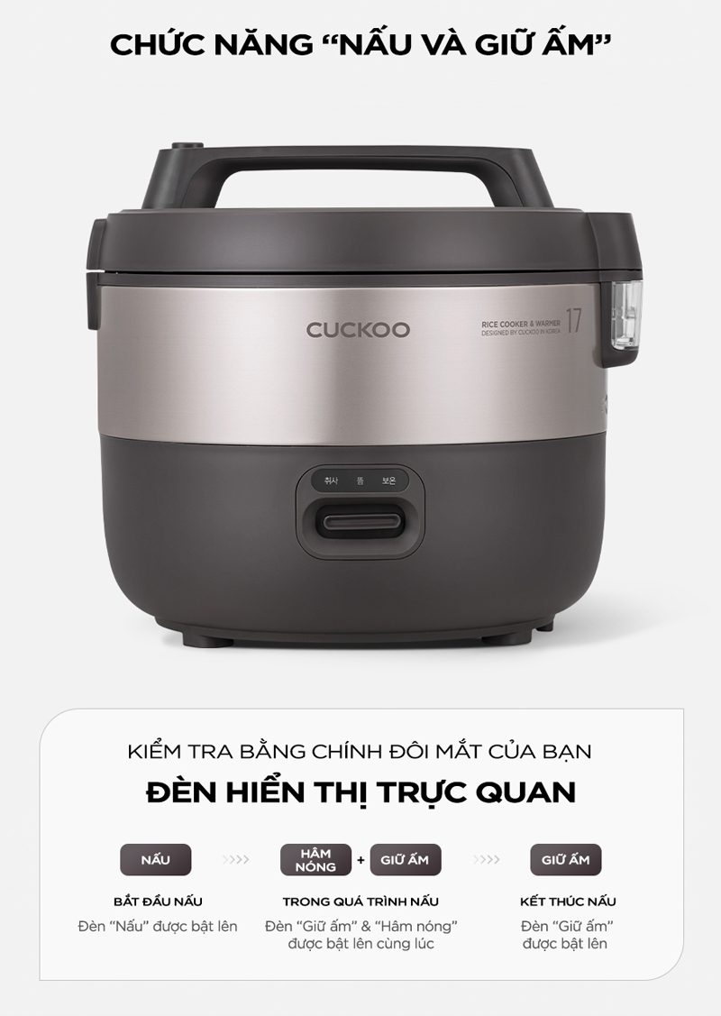 Nồi cơm điện nắp gài Cuckoo CR-1755 - Hàng chính hãng