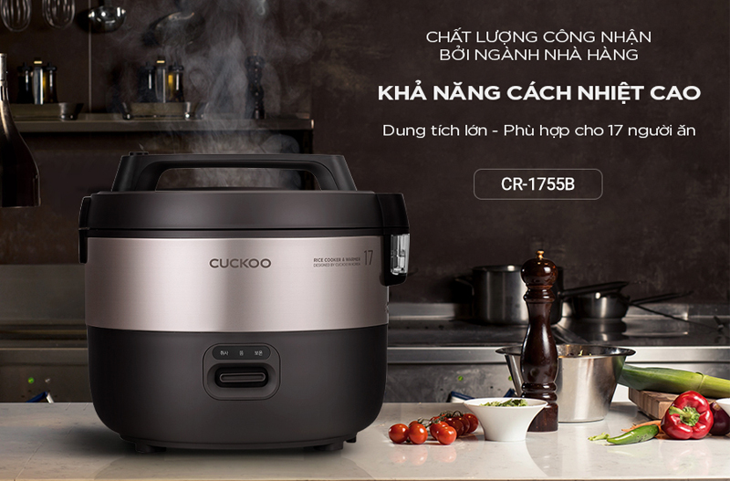Nồi cơm điện nắp gài Cuckoo CR-1755 - Hàng chính hãng