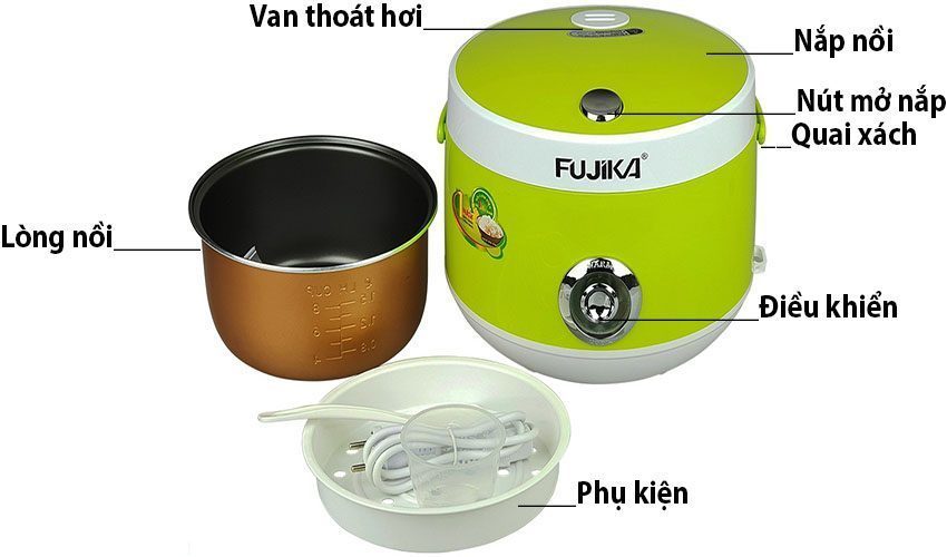 Nồi cơm điện nắp gài Fujika FJ-NC1506 - Hàng chính hãng