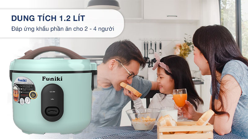 Nồi cơm điện nắp gài Funiki HRC6123 - Hàng chính hãng