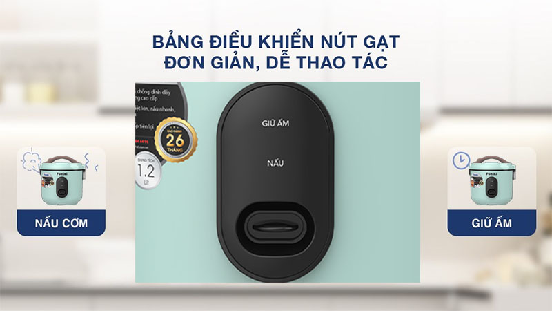 Nồi cơm điện nắp gài Funiki HRC6123 - Hàng chính hãng