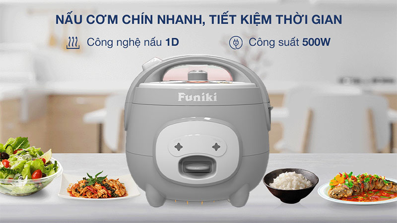 Nồi cơm điện nắp gài Funiki HRC6124 - Hàng chính hãng