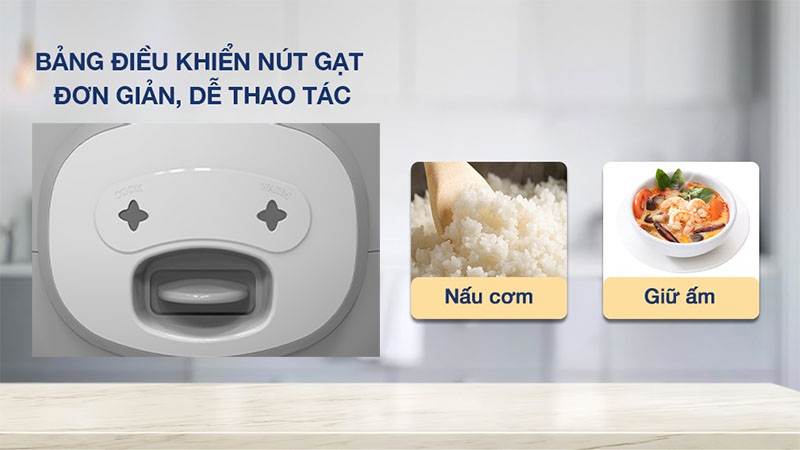 Nồi cơm điện nắp gài Funiki HRC6124 - Hàng chính hãng