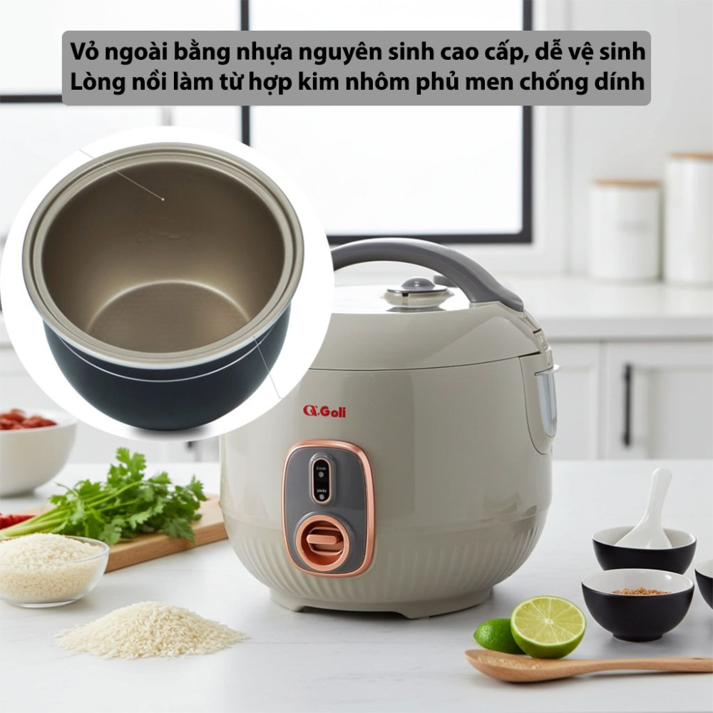 Nồi cơm điện nắp gài Gali GL-1710B - Hàng chính hãng