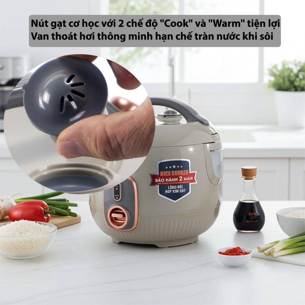 Nồi cơm điện nắp gài Gali GL-1710B - Hàng chính hãng