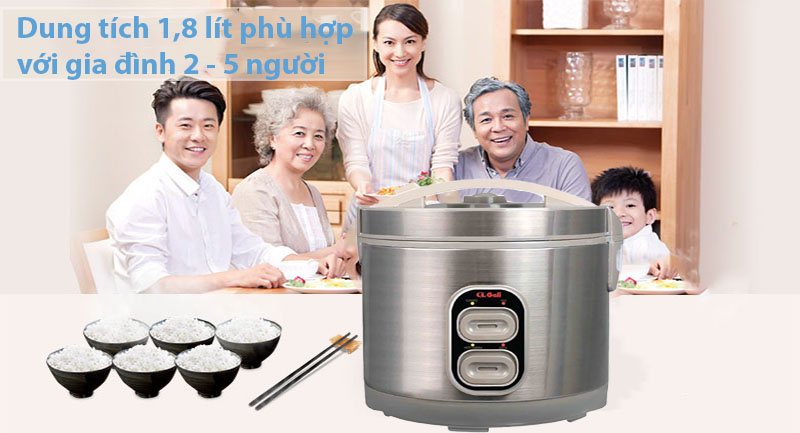 Nồi cơm điện nắp gài Gali GL-1718A - Hàng chính hãng