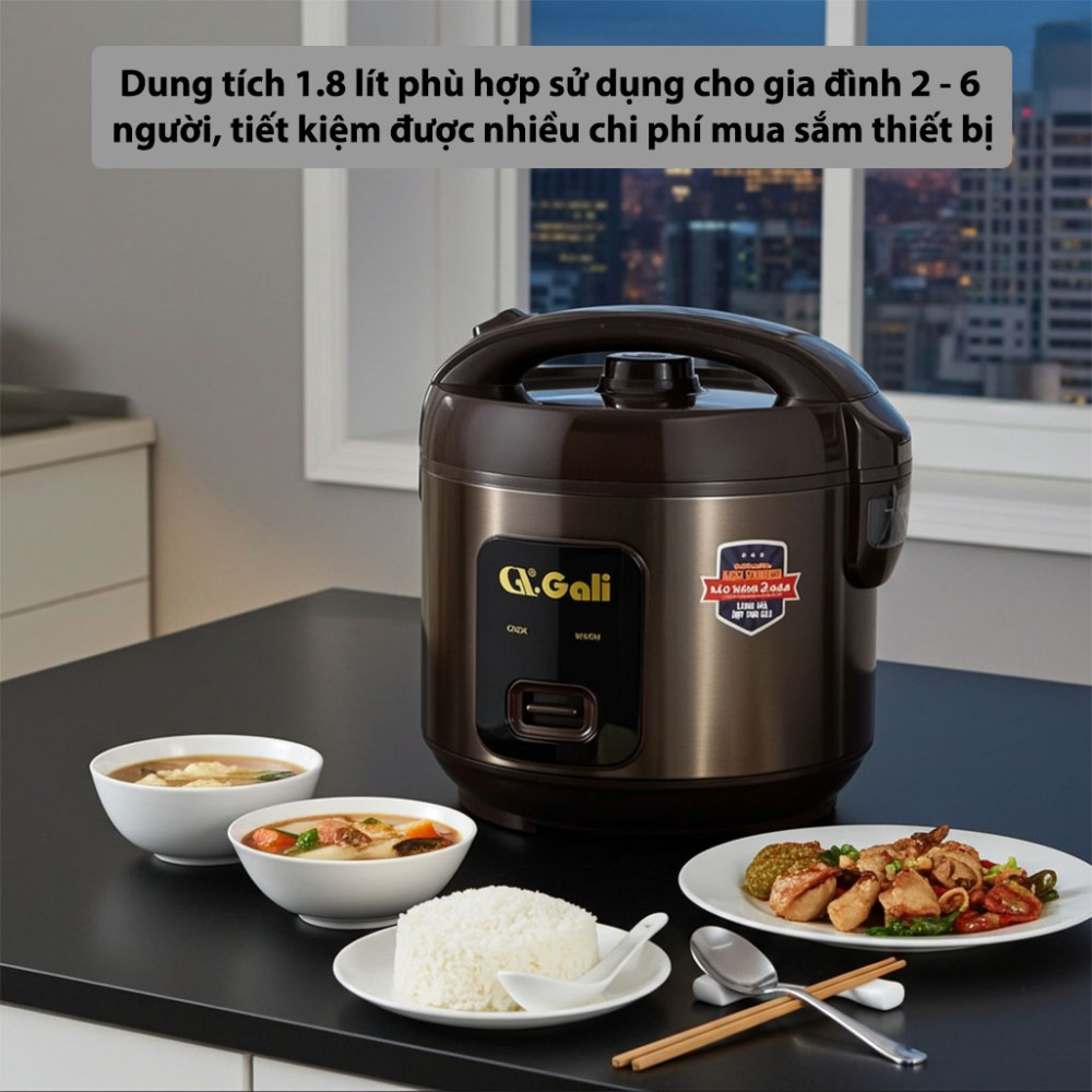 Nồi cơm điện nắp gài Gali GL-1718N - Hàng chính hãng
