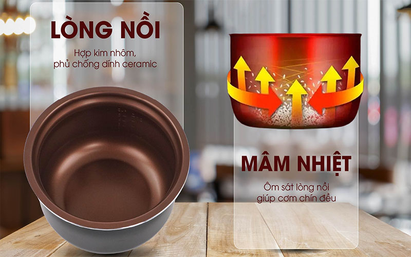 Nồi cơm điện nắp gài Hasuka HSK-801 - Hàng chính hãng