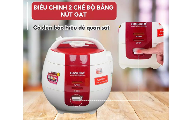 Nồi cơm điện nắp gài Hasuka HSK-801 - Hàng chính hãng