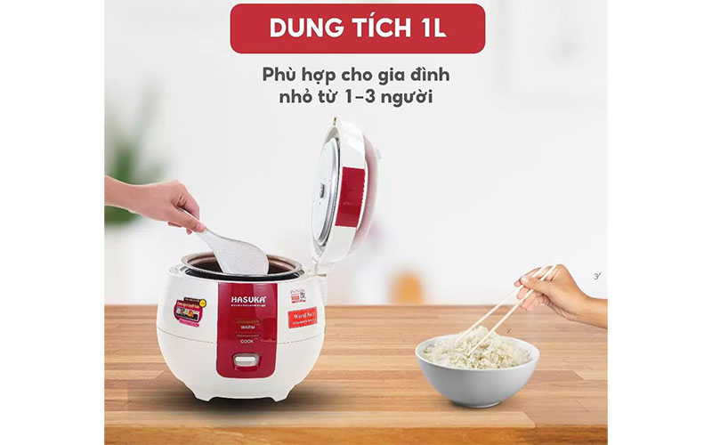 Nồi cơm điện nắp gài Hasuka HSK-801 - Hàng chính hãng