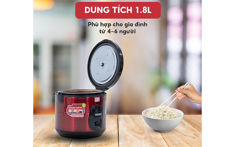 Nồi cơm điện nắp gài Hasuka HSK-823 - Hàng chính hãng