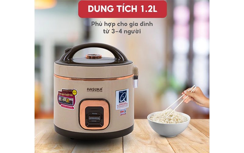 Nồi cơm điện nắp gài Hasuka HSK-858 PLUS - Hàng chính hãng