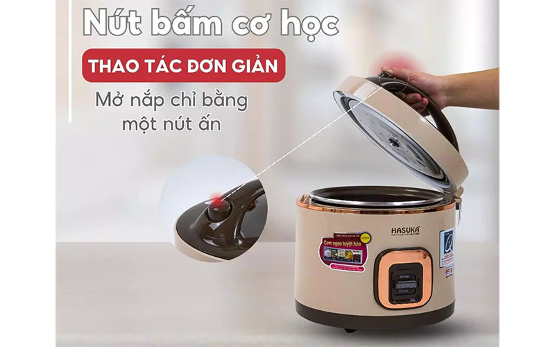 Nồi cơm điện nắp gài Hasuka HSK-868 PLUS - Hàng chính hãng