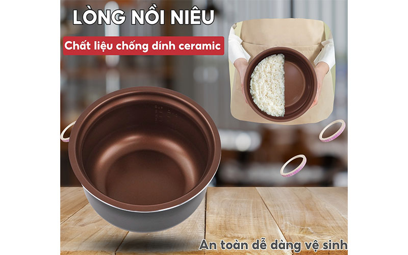 Nồi cơm điện nắp gài Hasuka HSK-869 - Hàng chính hãng