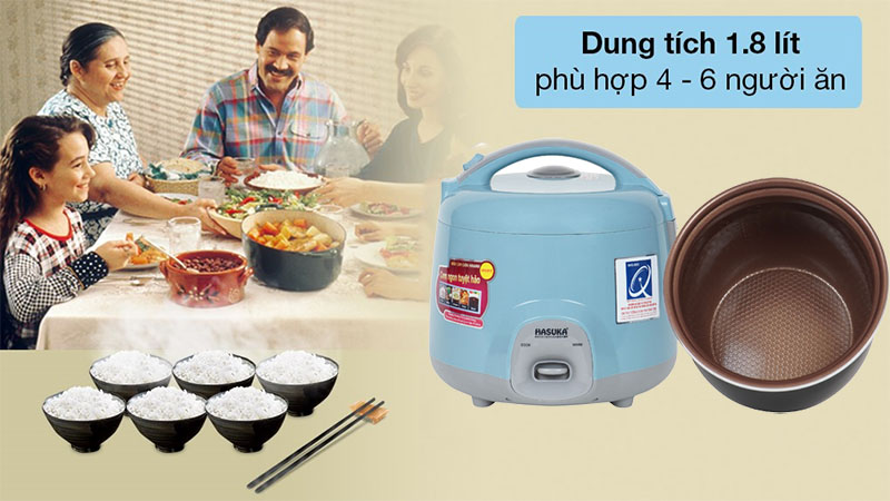 Nồi cơm điện nắp gài Hasuki HSK-883 - Hàng chính hãng