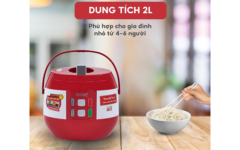 Nồi cơm điện nắp gài Hasuka HSK-886 - Hàng chính hãng