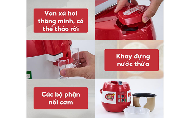 Nồi cơm điện nắp gài Hasuka HSK-886 - Hàng chính hãng