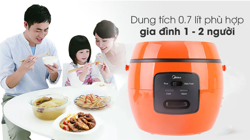 Nồi cơm điện Midea MR-CM07NB/NA - Hàng chính hãng