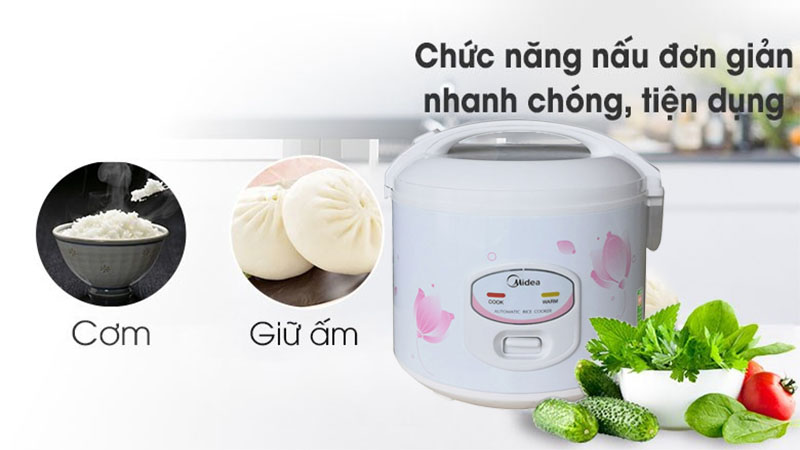 Nồi cơm điện nắp gài Midea MR-CM1531 - Hàng chính hãng