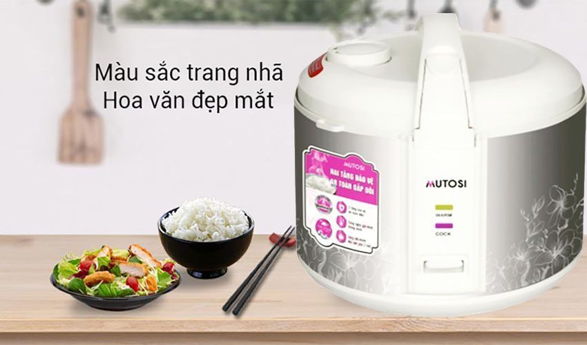 Nồi cơm điện nắp gài Mutosi MR26 - Hàng chính hãng