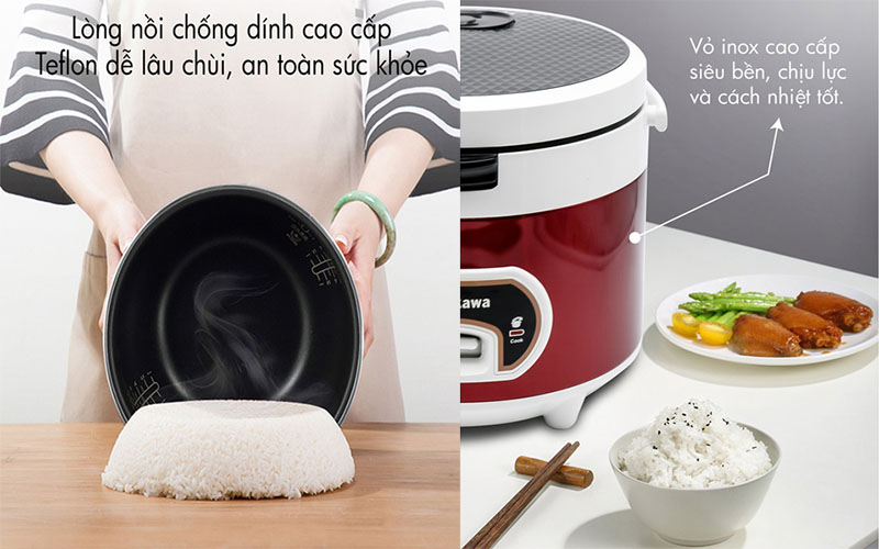 Nồi cơm điện nắp gài Nagakawa NAG0111 - Hàng chính hãng