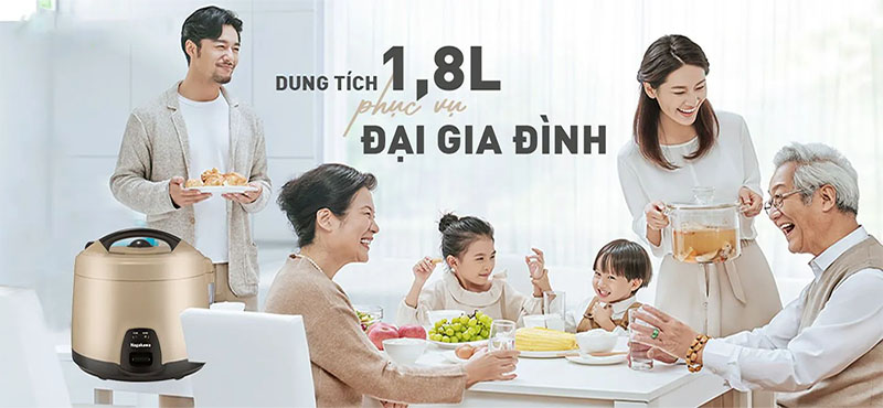 Nồi cơm điện nắp gài Nagakawa NAG0145 - Hàng chính hãng