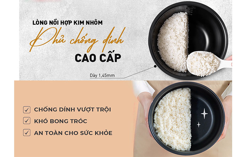 Nồi cơm điện nắp gài Nagakawa NAG0145 - Hàng chính hãng