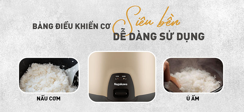 Nồi cơm điện nắp gài Nagakawa NAG0145 - Hàng chính hãng