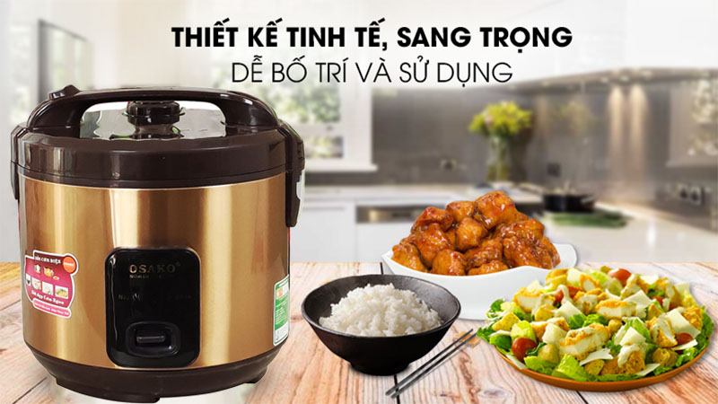 Nồi cơm điện nắp gài Osako OCD-202 - Hàng chính hãng
