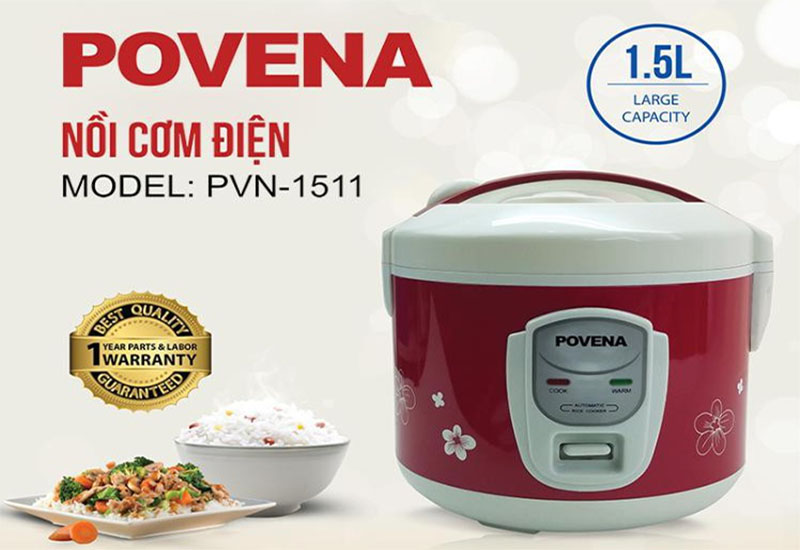 Nồi cơm điện nắp gài Povena PVN-1511 - Hàng chính hãng