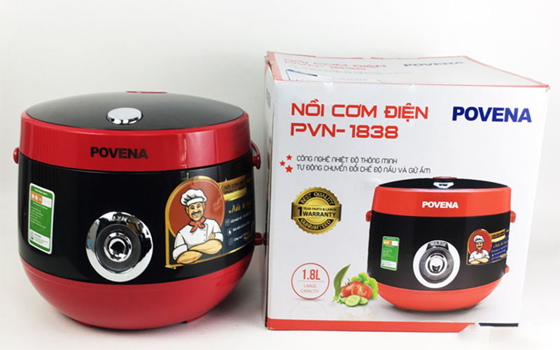 Nồi cơm điện nắp gài Povena PVN-RC1838 - Hàng chính hãng